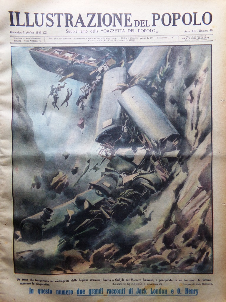Illustrazione del Popolo 2 Ottobre 1932 Maledizione Faraoni Macao Dive …