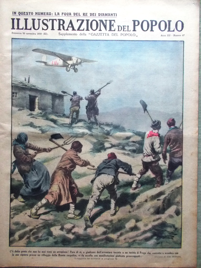 Illustrazione del Popolo 20 Novembre 1932 Roosevelt Hoggar Marcia Fame …