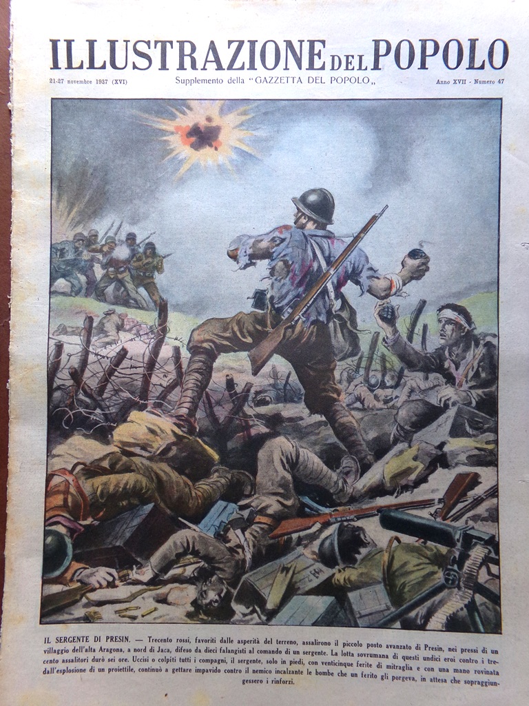 Illustrazione del Popolo 21 Novembre 1937 Sergente Presin Zarida Legionari …