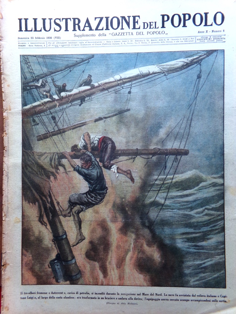 Illustrazione del Popolo 23 Febbraio 1930 Torre Astura Islanda Principi …