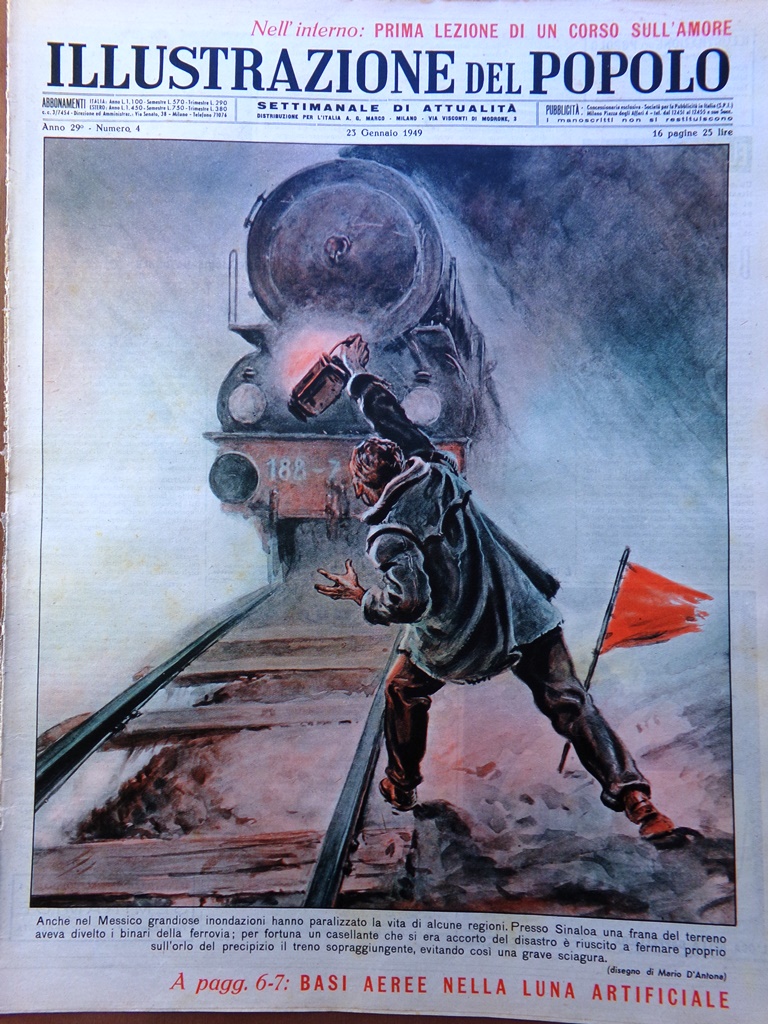 Illustrazione del Popolo 23 Gennaio 1949 Pianeti Bambini Maria Denis …