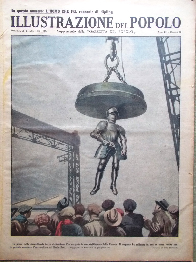 Illustrazione del Popolo 25 Dicembre 1932 Natale Regalo Lotterie Amanti …