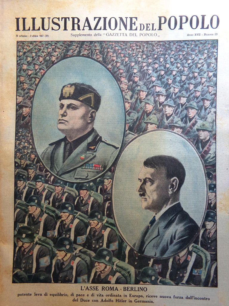 Illustrazione del Popolo 26 Settembre 1937 Asse Roma Berlino Galvani …