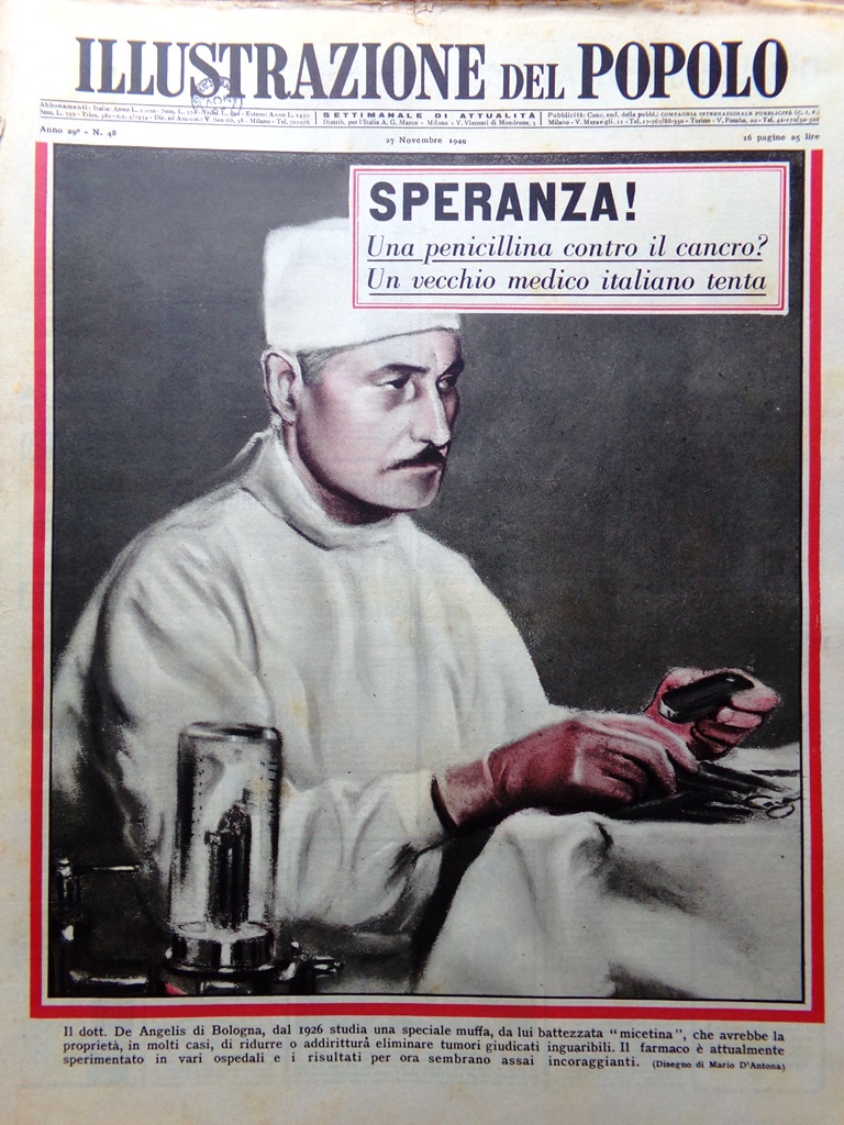 Illustrazione del Popolo 27 Novembre 1949 De Angelis Cancro Nazionale …