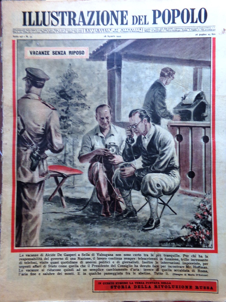 Illustrazione del Popolo 28 Agosto 1949 Figlia di Stalin Rasputin …