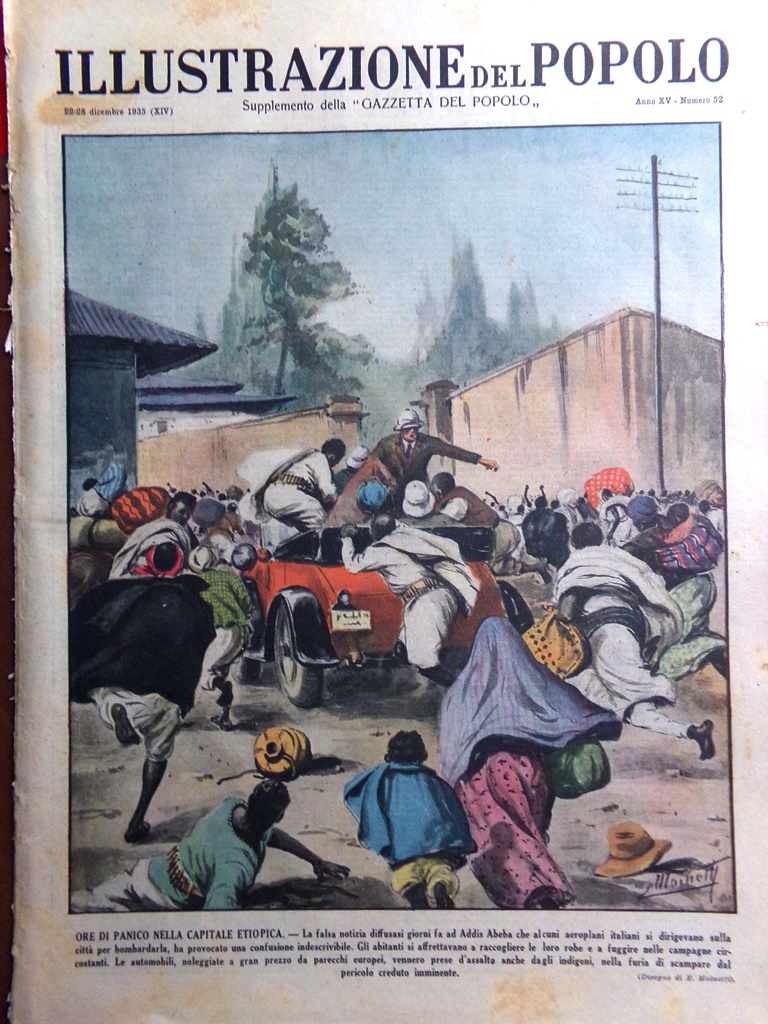 Illustrazione del Popolo 28 Dicembre 1935 Hoare Radio Etiopia Montgomery …