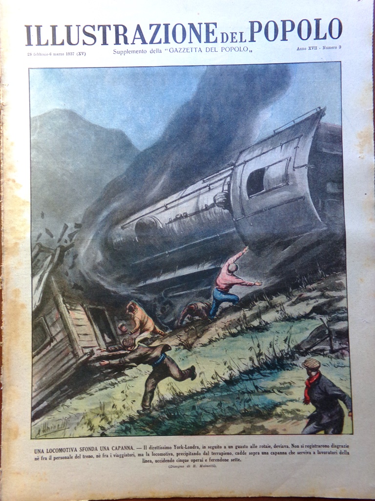 Illustrazione del Popolo 28 Febbraio 1937 Vittorio Emanuele Volto Umano …