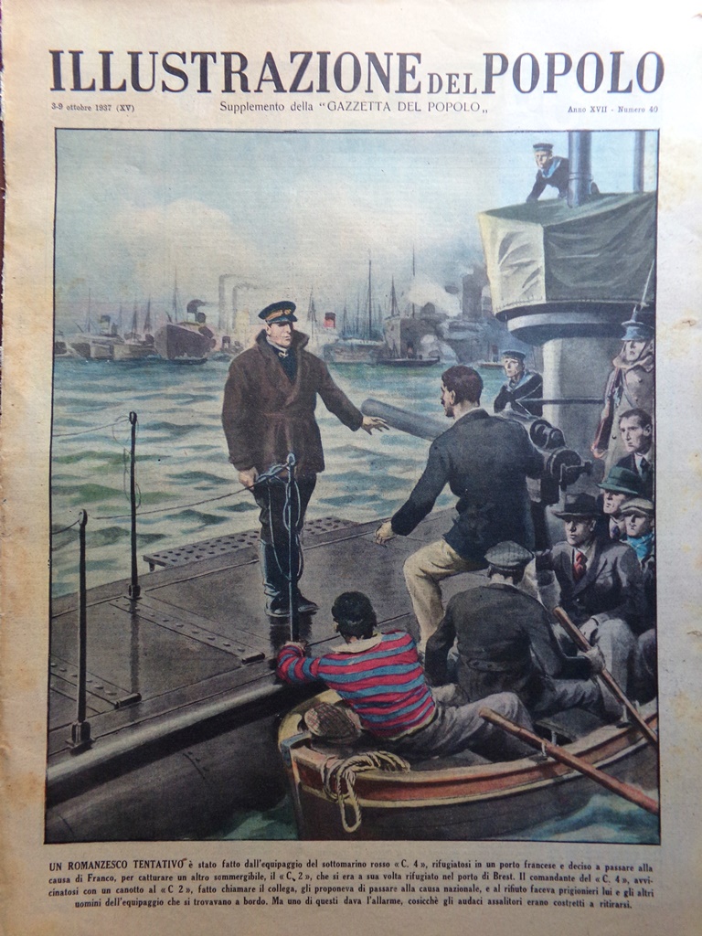 Illustrazione del Popolo 3 Ottobre 1937 Asse Duce Roma Berlino …