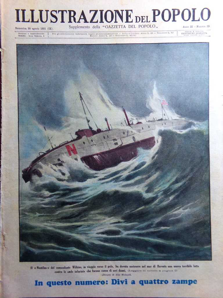 Illustrazione del Popolo 31 Agosto 1935 Cassala Scivolo Acqua Post …