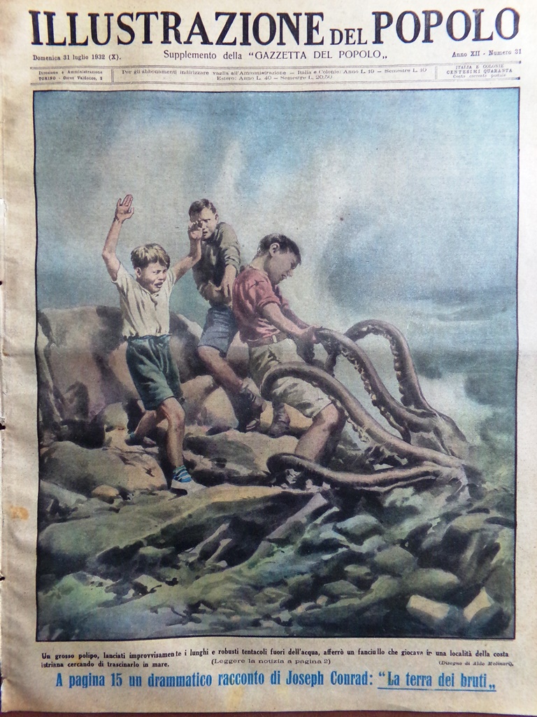 Illustrazione del Popolo 31 Luglio 1932 Scotland Yard Teatro Charleroi …