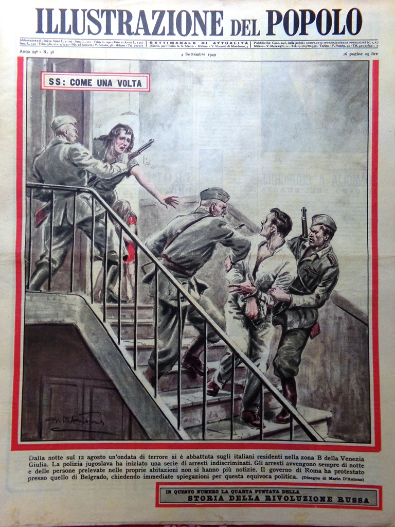 Illustrazione del Popolo 4 Settembre 1949 Giuliano Carabinieri Rasputin Maigret