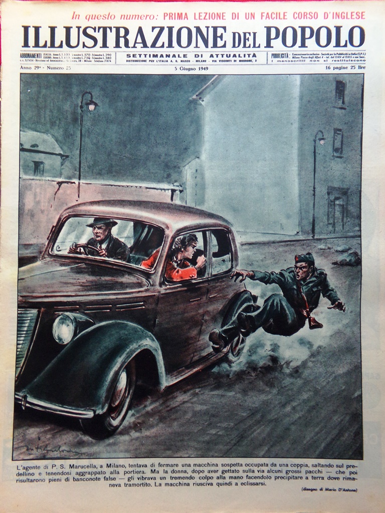 Illustrazione del Popolo 5 Giugno 1949 Metro Roma Soldatini Ho …