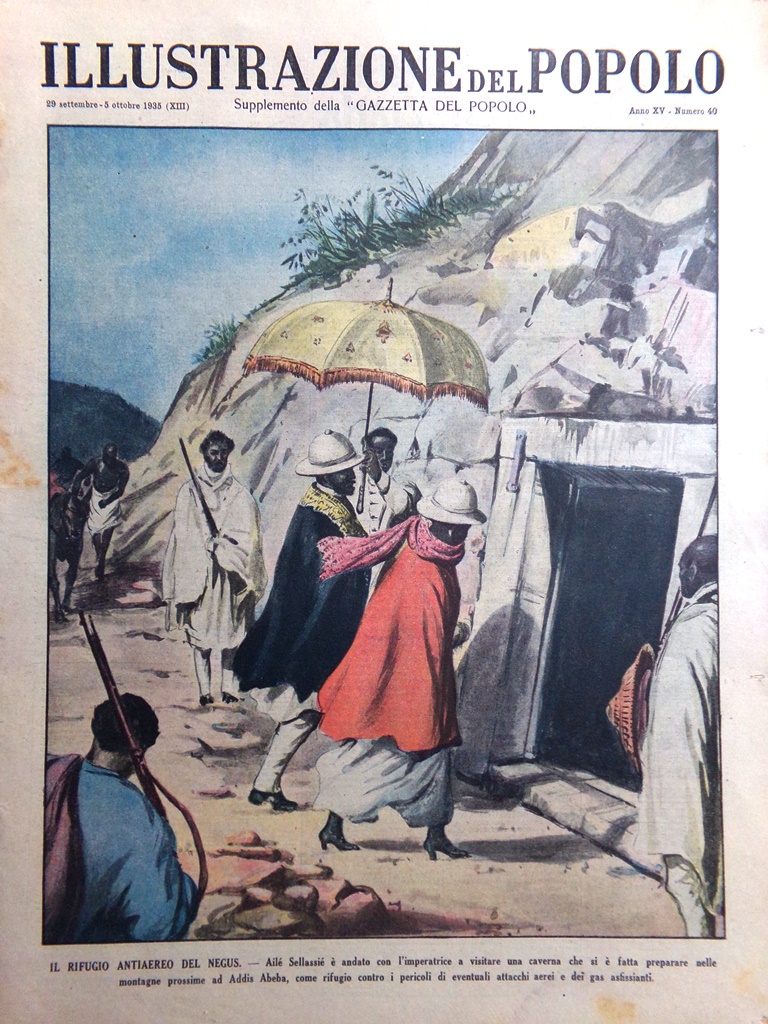 Illustrazione del Popolo 5 Ottobre 1935 Eden Chaplin Abissinia Iraq …