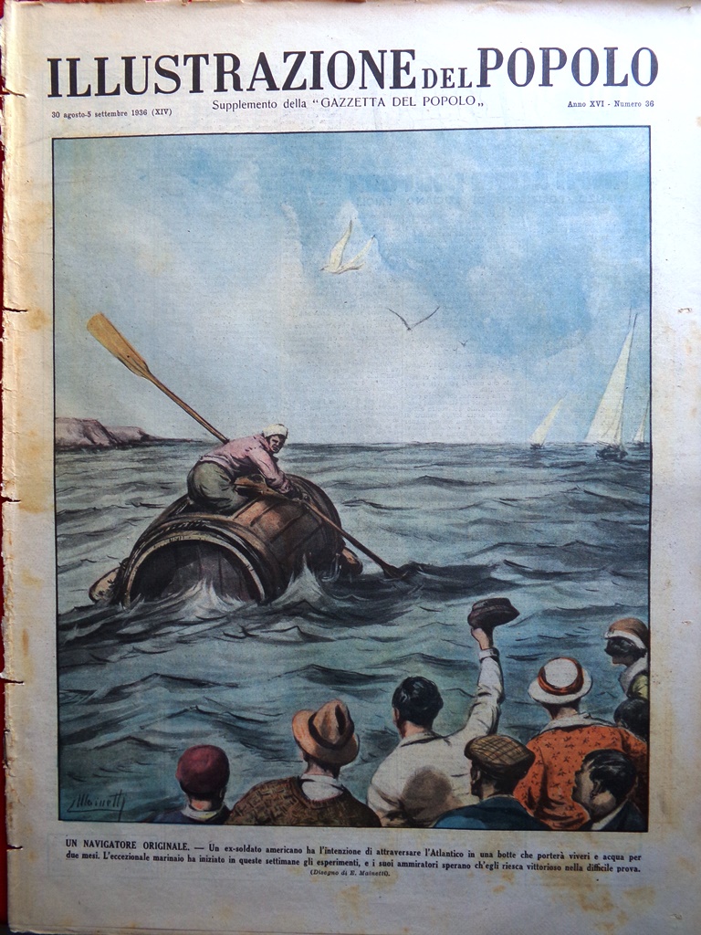 Illustrazione del Popolo 5 Settembre 1936 Spagna Primati Volo Mosca …