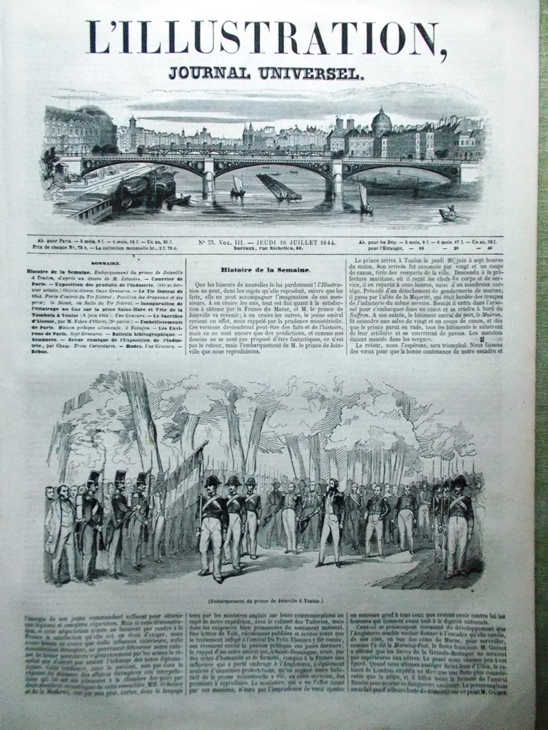 L'Illustration Journal Universel 18 Juillet 1844 Environs de Paris Tir …