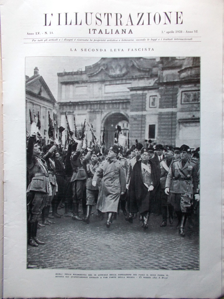 L'Illustrazione Italiana 1 Aprile 1928 Leva Fascista Pirandello Richard Strauss