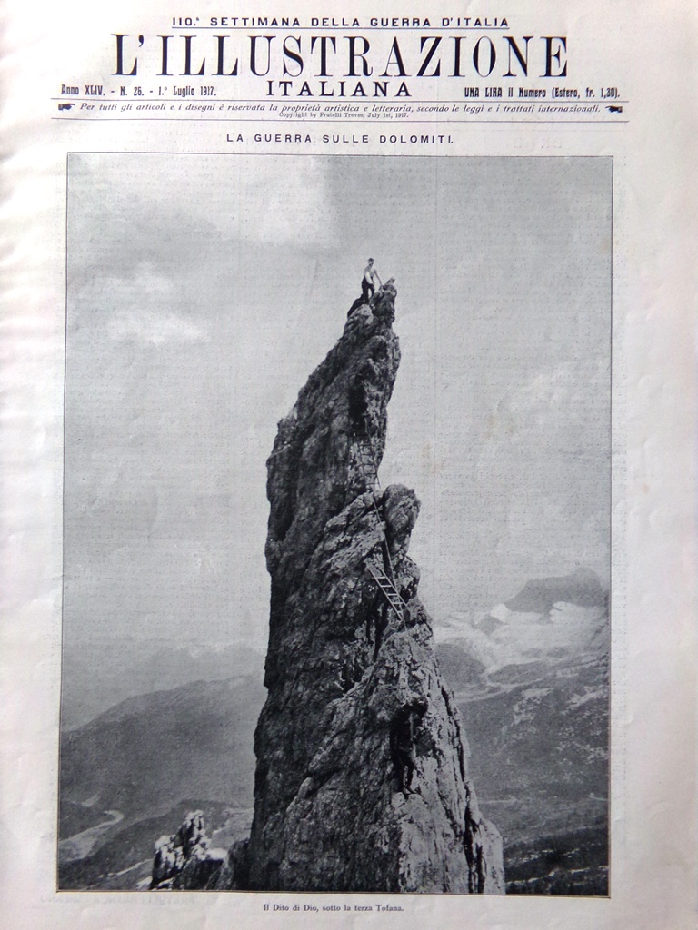 L'Illustrazione Italiana 1 Luglio 1917 WW1 Dito Dio Tofana Gorizia …