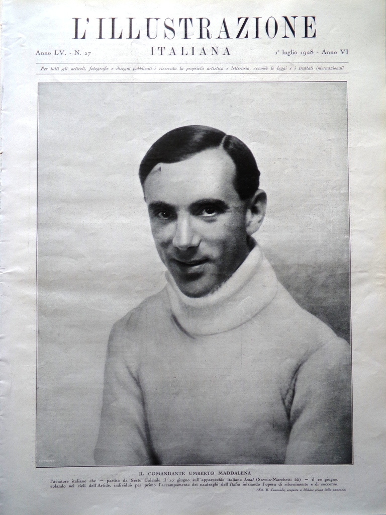 L'Illustrazione Italiana 1 Luglio 1928 Earhart Bosisio Maddalena Nobile Mukden