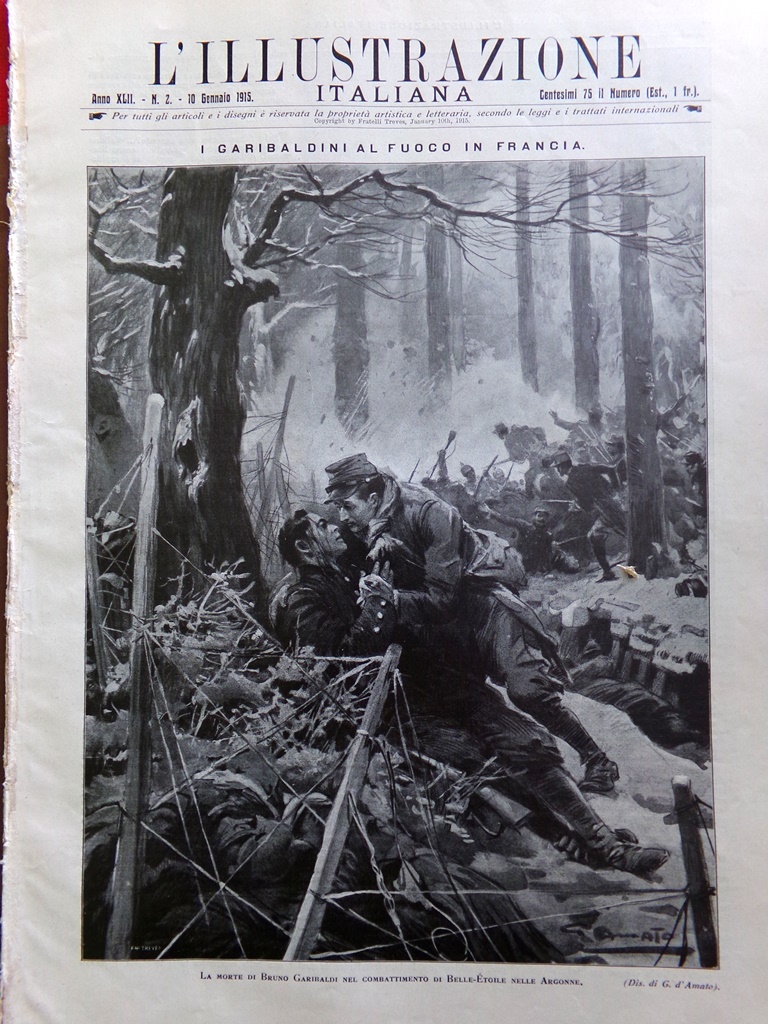 L'Illustrazione Italiana 10 Gennaio 1915 WW1 Bruno Garibaldi Senatori Cuxhaven