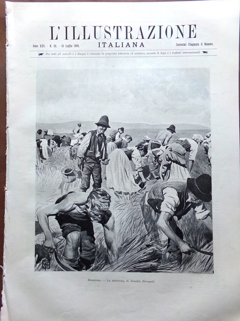 L'Illustrazione Italiana 10 Luglio 1898 Feste di Leopardi Recanati Guerra …