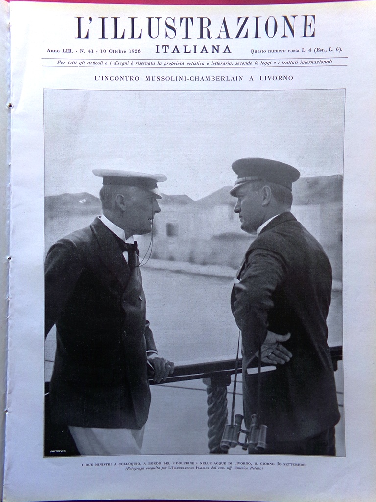 L'Illustrazione Italiana 10 Ottobre 1926 Colombo Assisi Scotto Mussolini Perugia