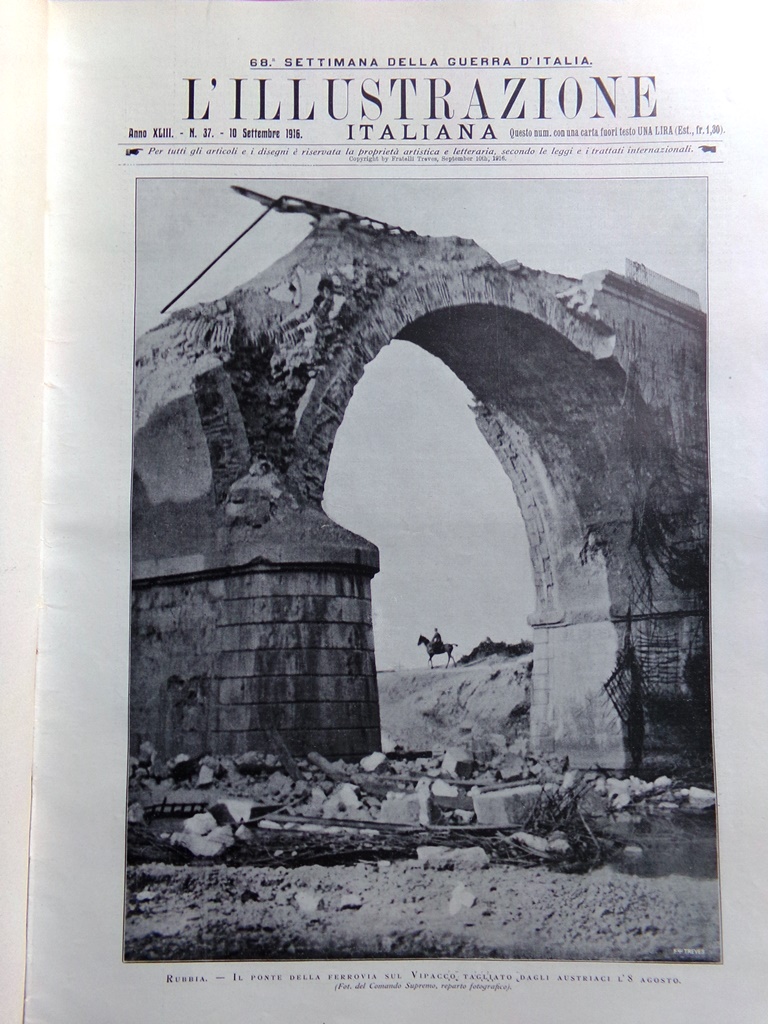 L'illustrazione Italiana 10 Settembre 1916 WW1 Stanislav Gorizia Verdun Balcani