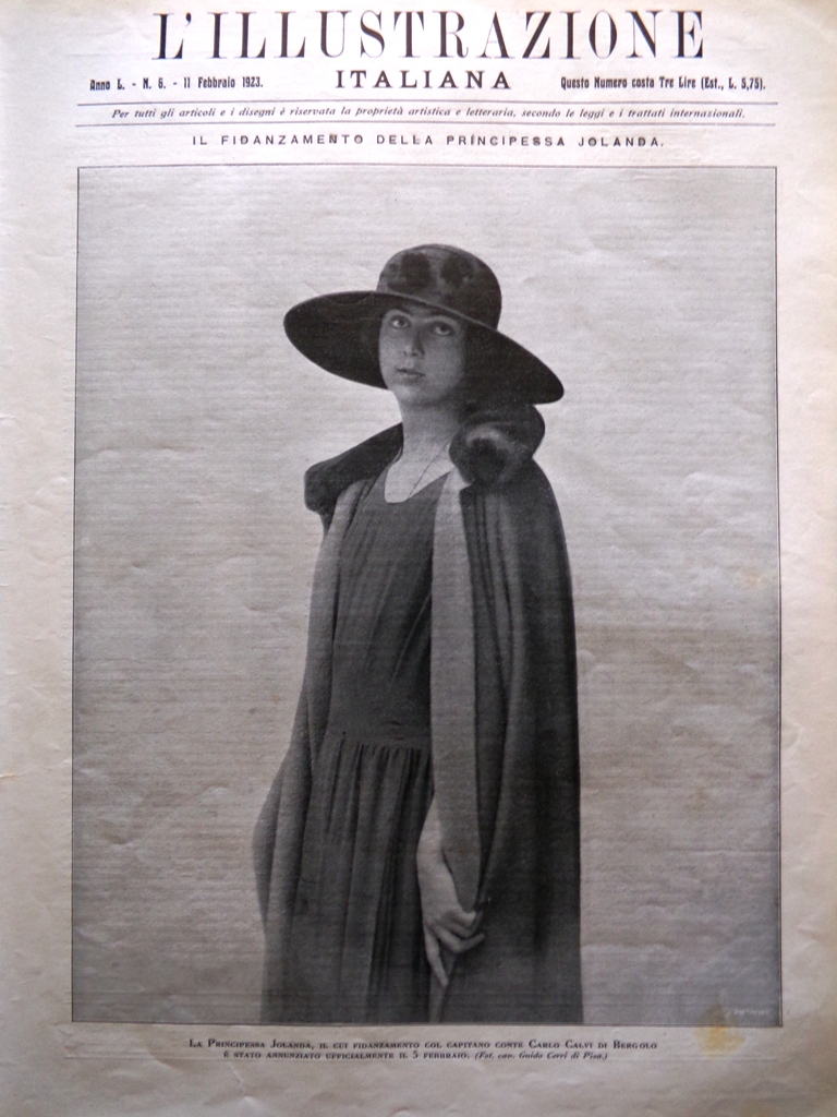L'Illustrazione Italiana 11 Febbraio 1923 Jolanda Acerbo Francesi Ruhr Locatelli