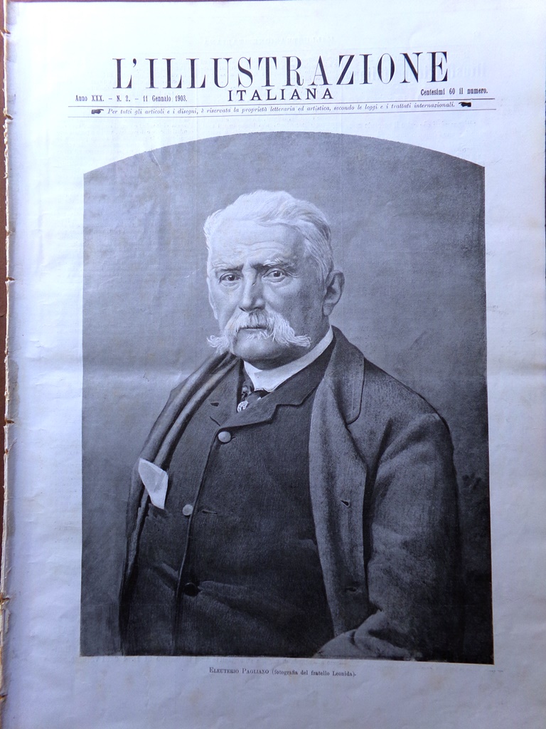 L'Illustrazione Italiana 11 Gennaio 1903 Pagliano Mengoni Ferrovie in Valtellina