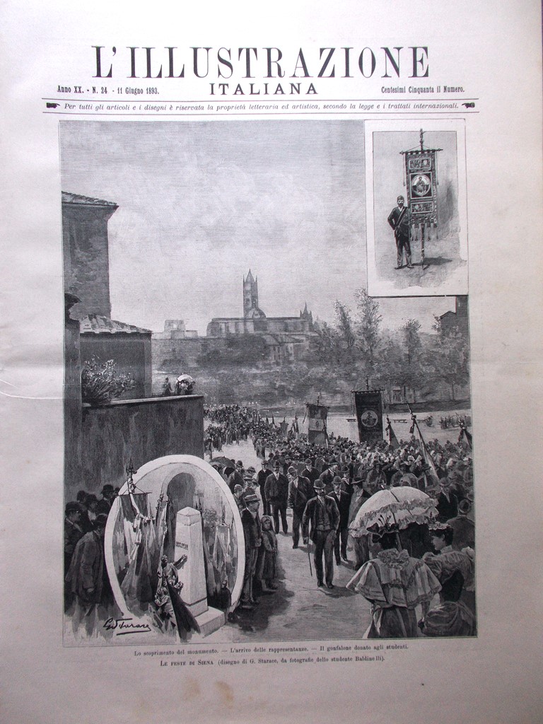 L'Illustrazione Italiana 11 Giugno 1893 Feste Siena Isole Hawaii Legge …