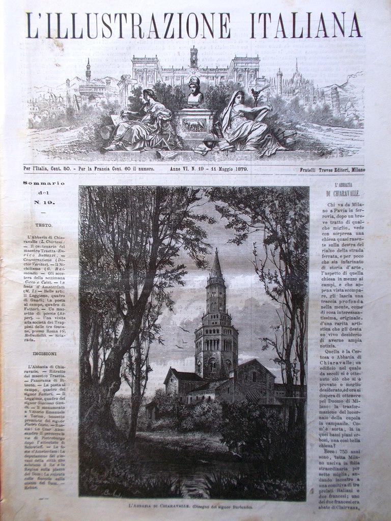 L'Illustrazione Italiana 11 Maggio 1879 Traetta Bitonto Chiaravalle Amsterdam Re