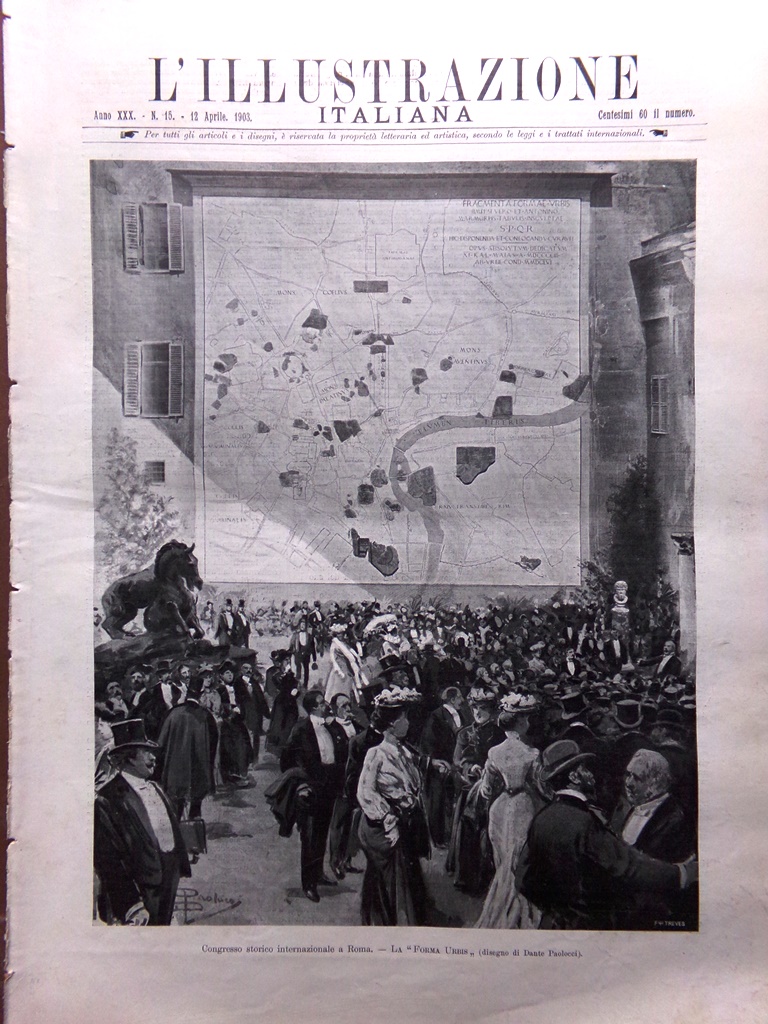 L'Illustrazione Italiana 12 Aprile 1903 Belgrado Congresso Roma Scherma Pasqua
