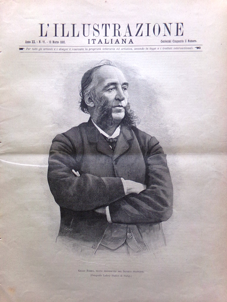 L'Illustrazione Italiana 12 Marzo 1893 Pellico Ferry Mascagni Puccini Ada …