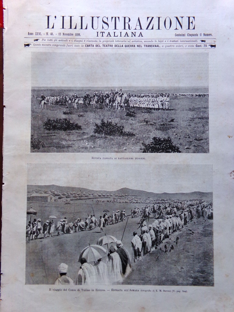 L'Illustrazione Italiana 12 Novembre 1899 Transvaal Poesie Giusti Carpinete Lola