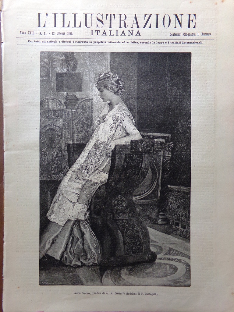 L'Illustrazione Italiana 12 Ottobre 1890 Corfù Crispi Baccarini Palermo Ticino