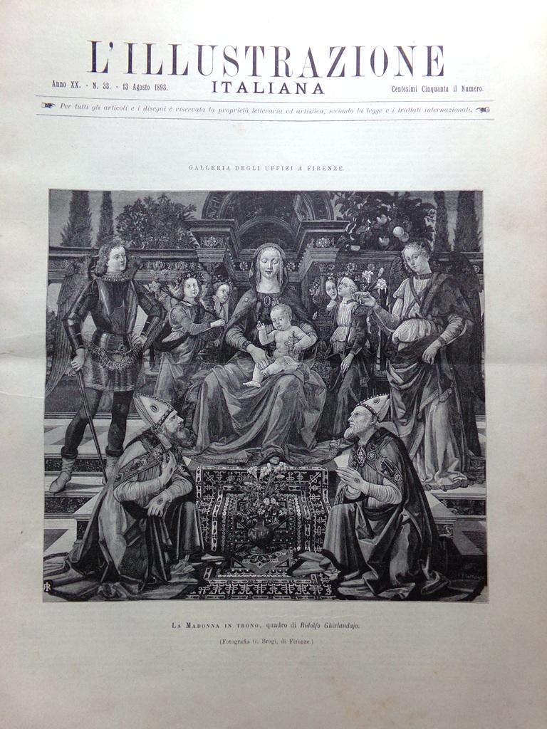 L'Illustrazione Italiana 13 Agosto 1893 Tenerife Alfredo Catalani Riario Sforza