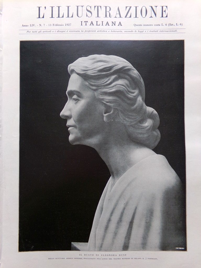 L'Illustrazione Italiana 13 Febbraio 1927 Eleonora Duse Pende Gare Cortina …