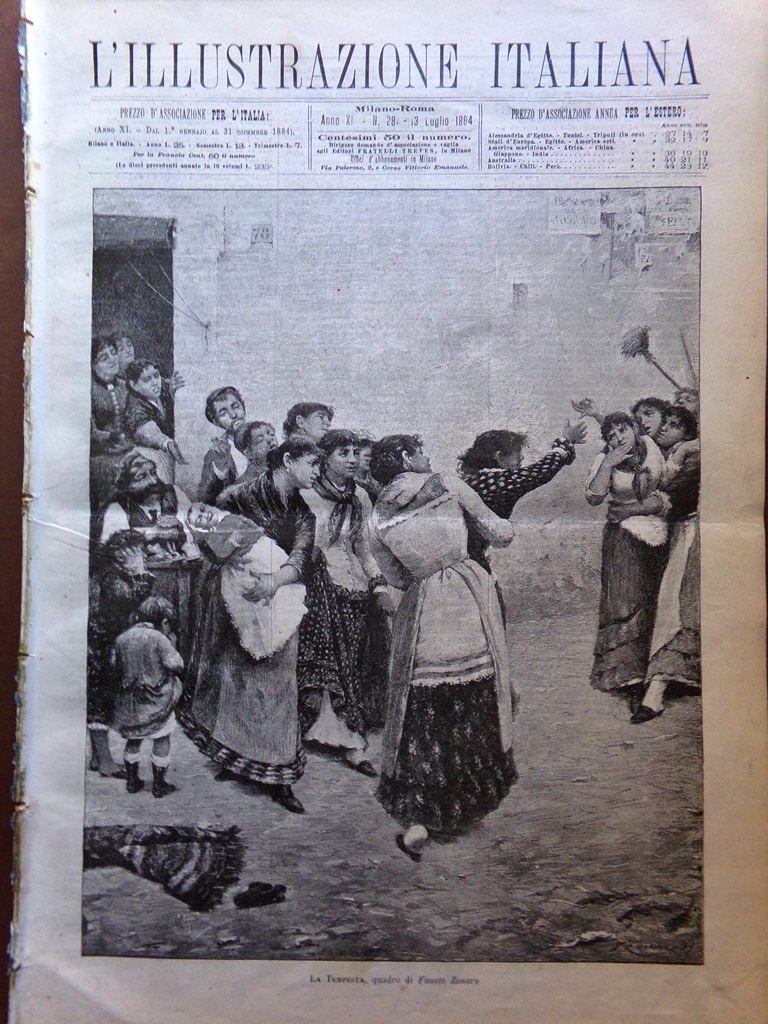 L'Illustrazione Italiana 13 Luglio 1884 Le Monnier Zanichelli Brigata Lagunare