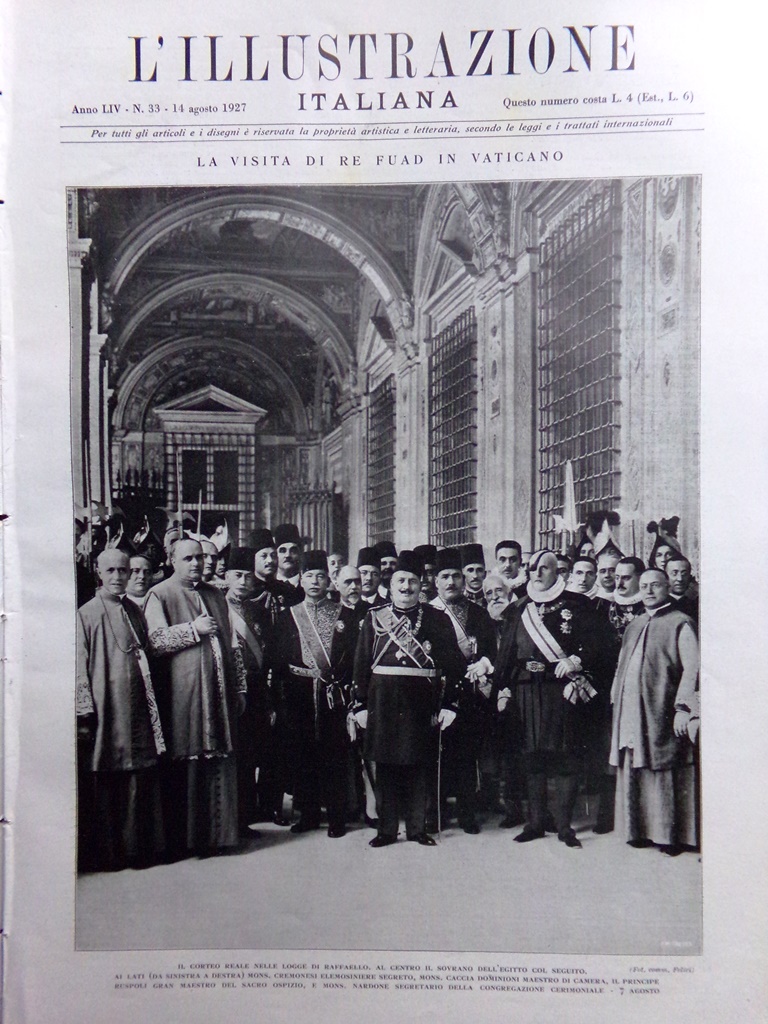 L'Illustrazione Italiana 14 Agosto 1927 Fuad Arte a Monza Maiorca …