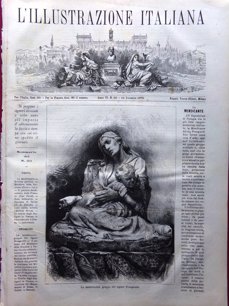 L'Illustrazione Italiana 14 Dicembre 1879 Ministero Finanze di Roma Verona …