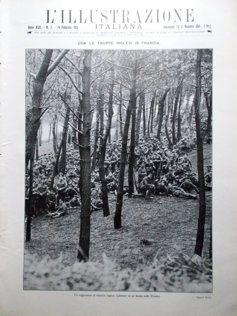 L'illustrazione Italiana 14 Febbraio 1915 WW1 Suez Anzoletti Dazio Grano …