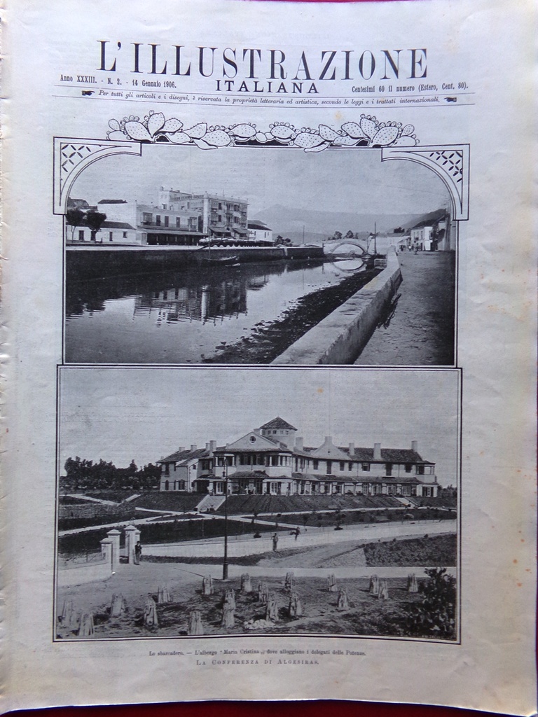 L'Illustrazione Italiana 14 Gennaio 1906 Moti Russia Algesiras Merletti Arezzo