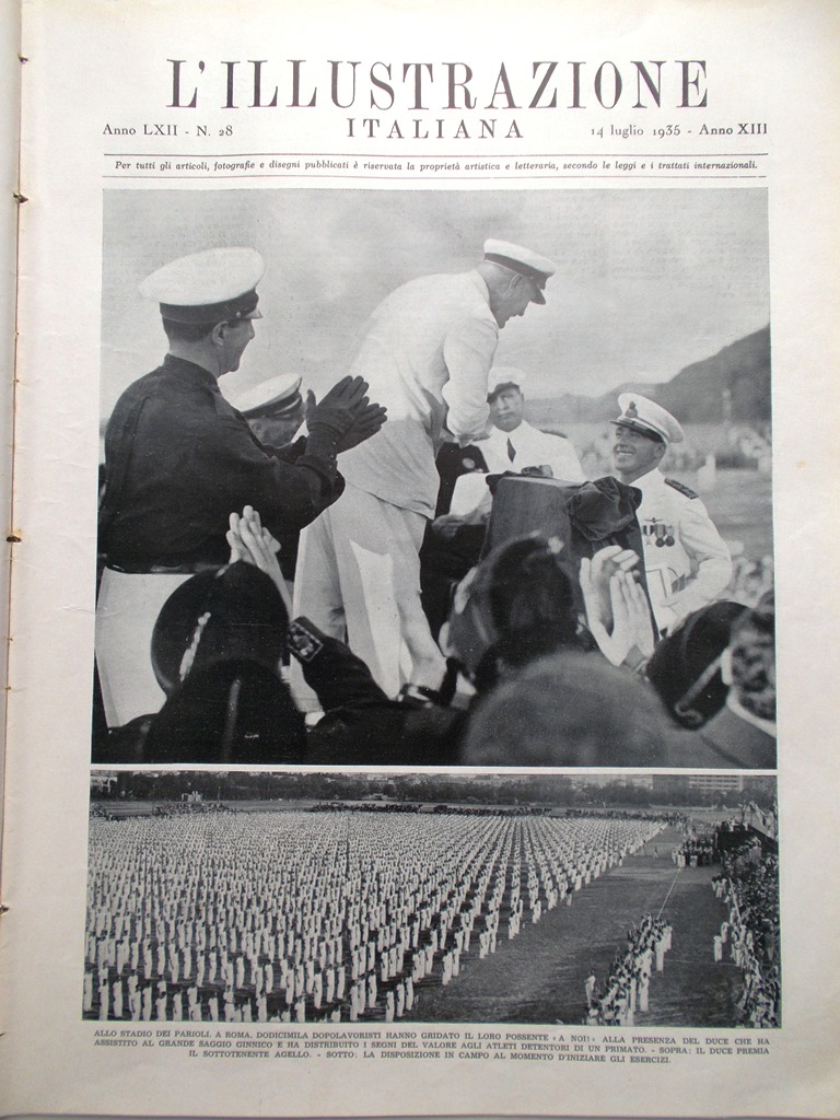 L'Illustrazione Italiana 14 Luglio 1935 Isola Pasqua Duce Camicie Nere …