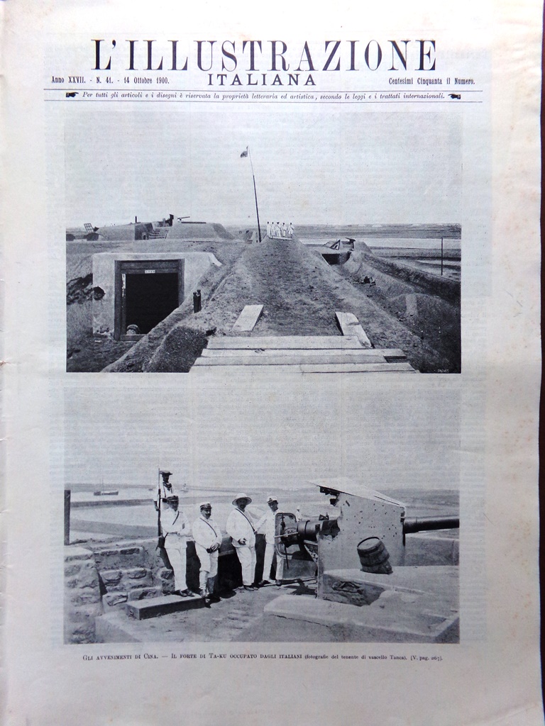L'Illustrazione Italiana 14 Ottobre 1900 Ciclone Galveston Congresso Parigi Cina