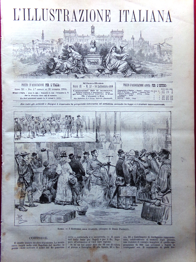 L'Illustrazione Italiana 14 Settembre 1884 Lago Como Stelvio Suffumigi Rezzonico