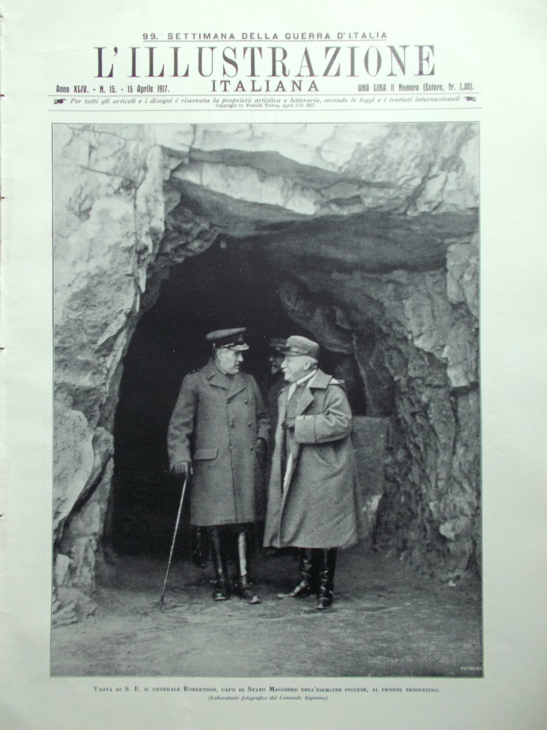 L'Illustrazione Italiana 15 Aprile 1917 WW1 Rivoluzione Russa Teleferica Venezie