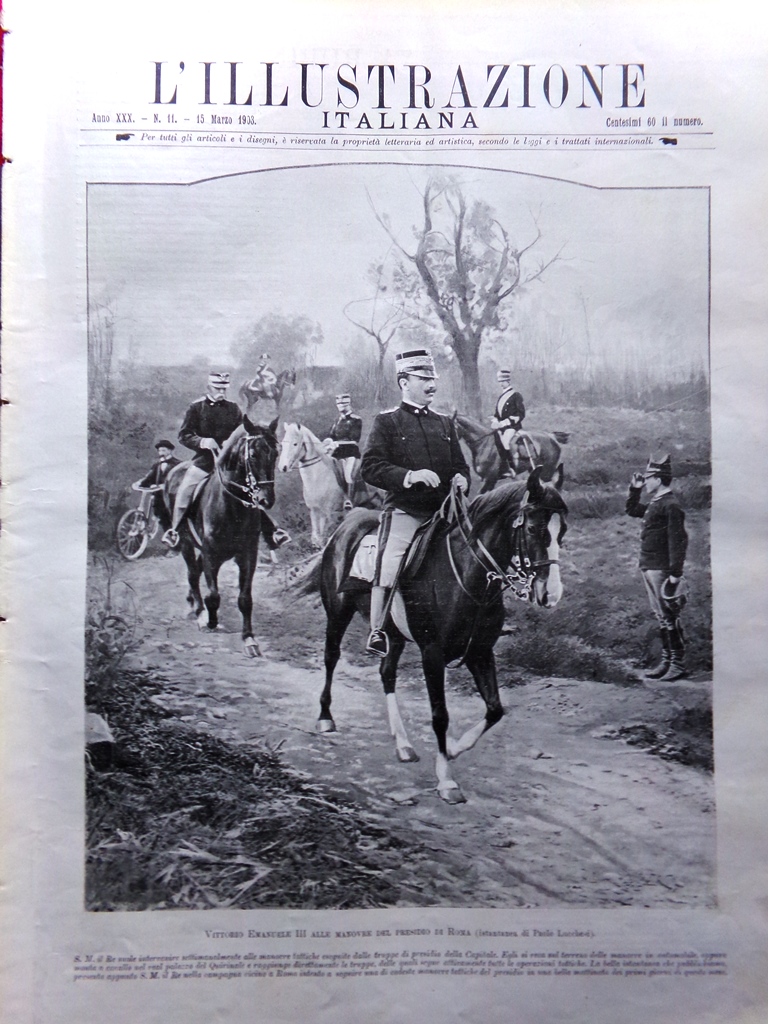 L'Illustrazione Italiana 15 Marzo 1903 Badia di Montecassino Sciopero Tipografi