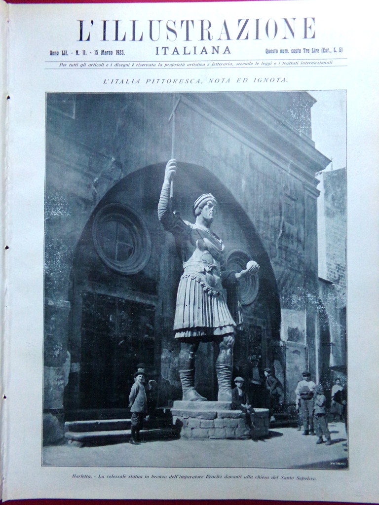 L'Illustrazione Italiana 15 Marzo 1925 Pavlova Pesto Cervo Anno Santo …