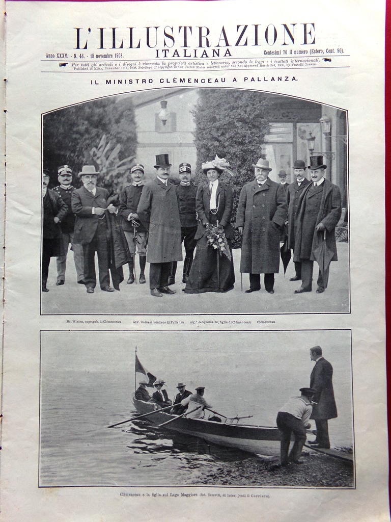 L'illustrazione Italiana 15 Novembre 1908 Morte Sardou Cavalcaselle Giro Sicilia