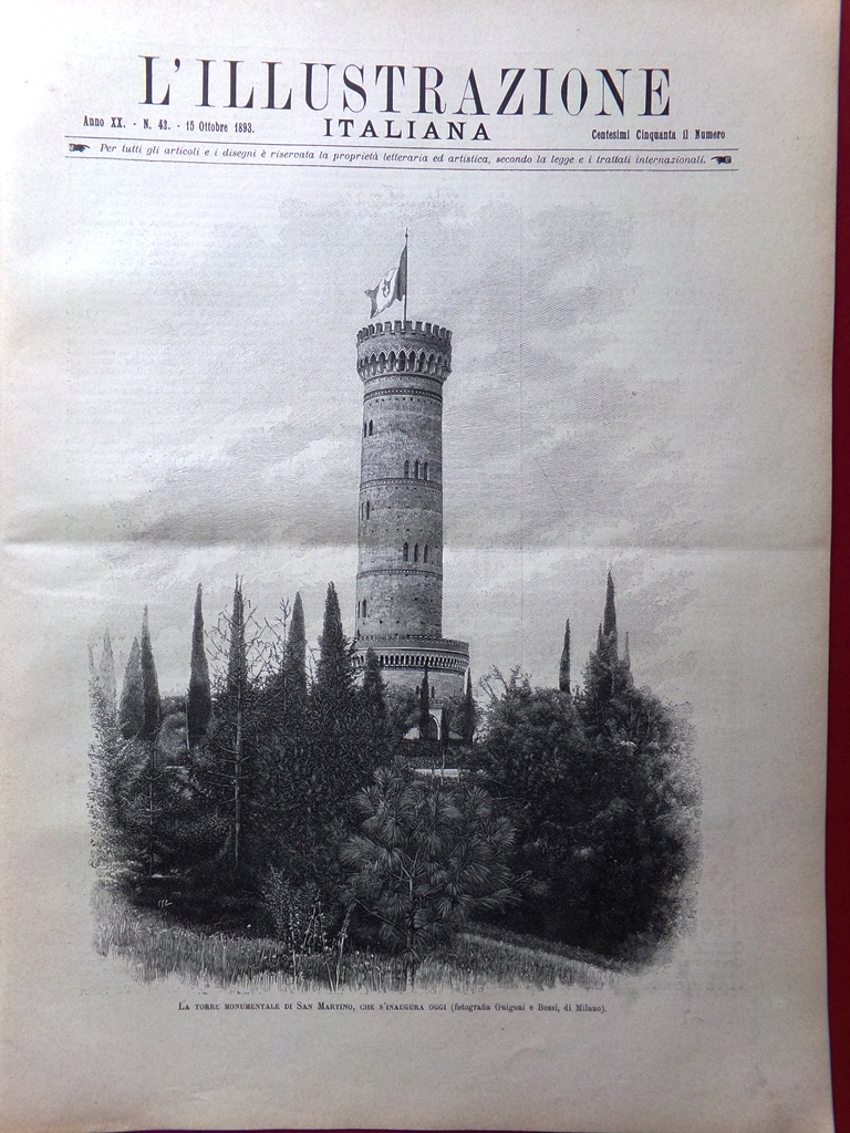 L'Illustrazione Italiana 15 Ottobre 1893 Torre di San Martino Litszt …