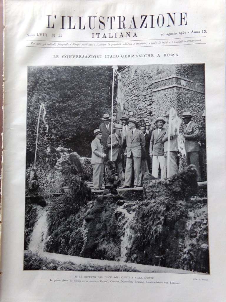 L'illustrazione Italiana 16 Agosto 1931 Graglia Gorizia Giulio Ricordi Svalbard